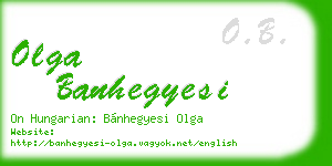 olga banhegyesi business card